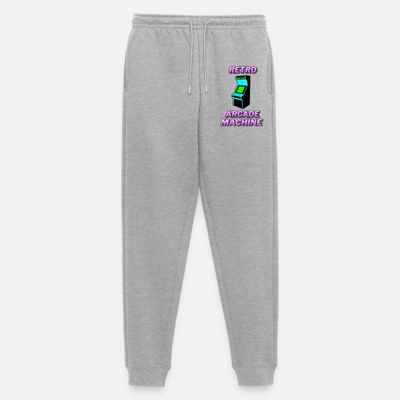 Retro-Arcade-Automat - Männer Premium Bio Jogginghose - Grau meliert