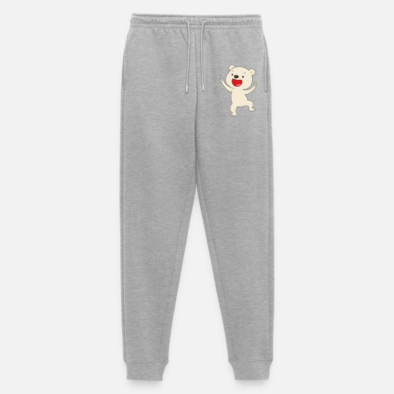 Tanzender Eisbär - Männer Premium Bio Jogginghose - Grau meliert