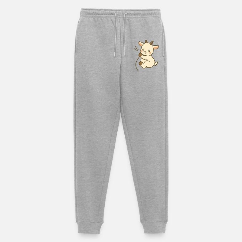 Kuschelzeit mit Zicklein - Männer Premium Bio Jogginghose - Grau meliert