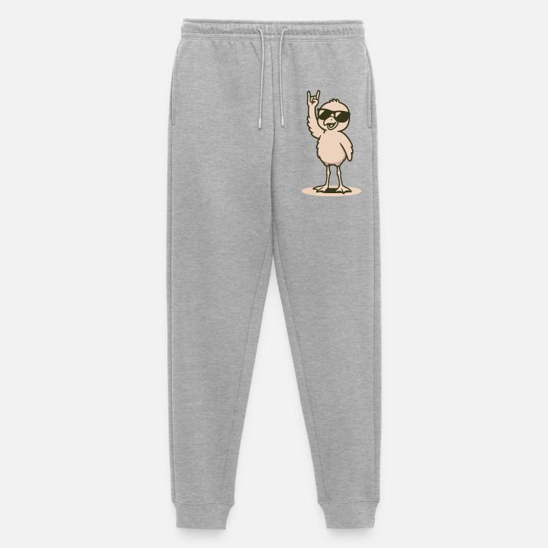 Flamingo Rock’n’Roll - Männer Premium Bio Jogginghose - Grau meliert