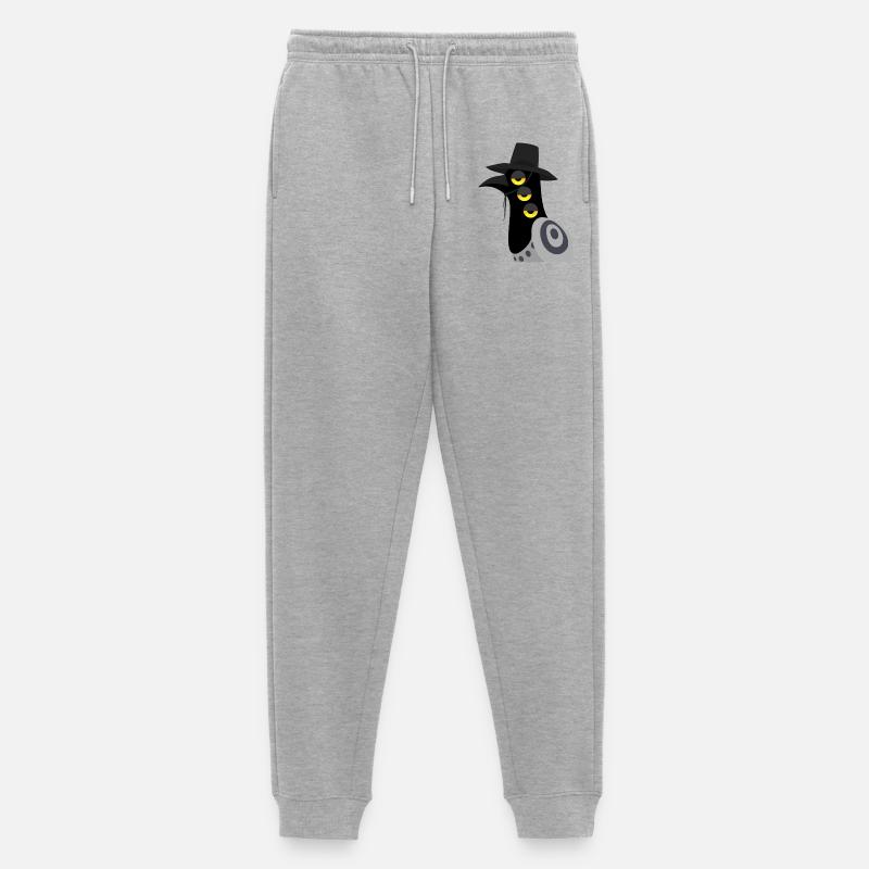 Dämonischer Vogel skeptisch - Männer Premium Bio Jogginghose - Grau meliert