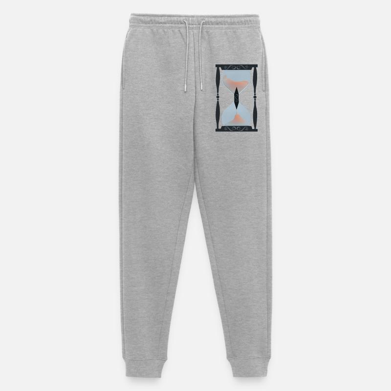 sandtimer, memento mori - Männer Premium Bio Jogginghose - Grau meliert