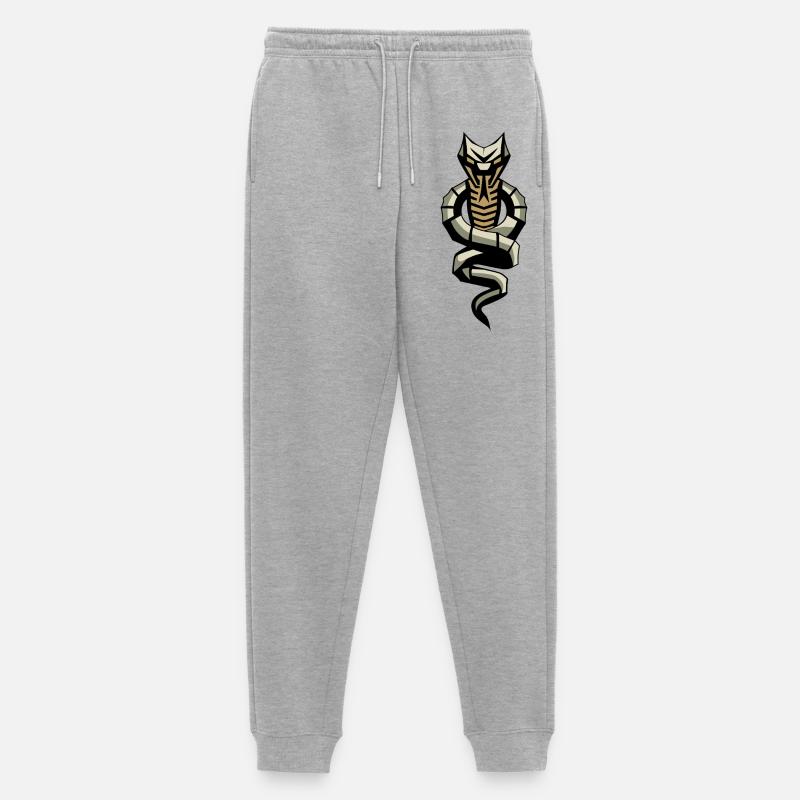 SNAKE LEVEL 3 - Männer Premium Bio Jogginghose - Grau meliert
