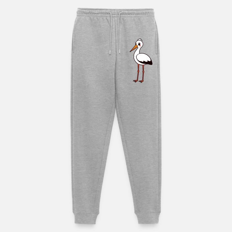 Storch - Männer Premium Bio Jogginghose - Grau meliert