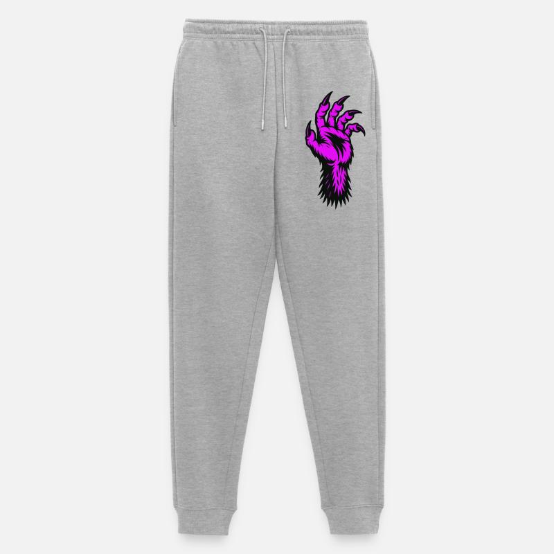 Werwolf Hand - Männer Premium Bio Jogginghose - Grau meliert
