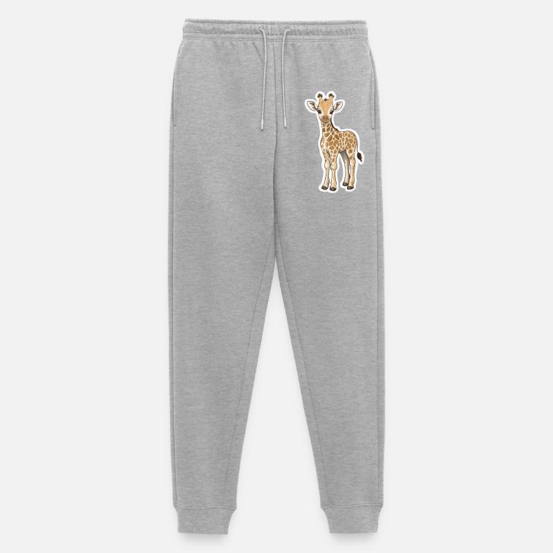 Giraffe - Männer Premium Bio Jogginghose - Grau meliert