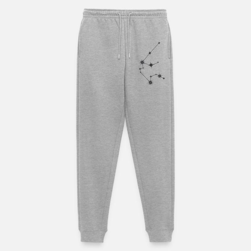 Wassermann Sternbild Sternzeichen Schwarz Grau - Männer Premium Bio Jogginghose - Grau meliert