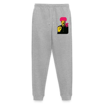 Strange Art Man - Men's Premium Organic Joggers - heather grey - Front - Thijin (182cm)