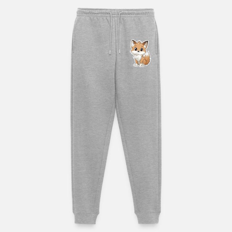 Fuchs - Männer Premium Bio Jogginghose - Grau meliert