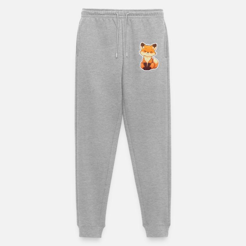 Fuchs - Männer Premium Bio Jogginghose - Grau meliert