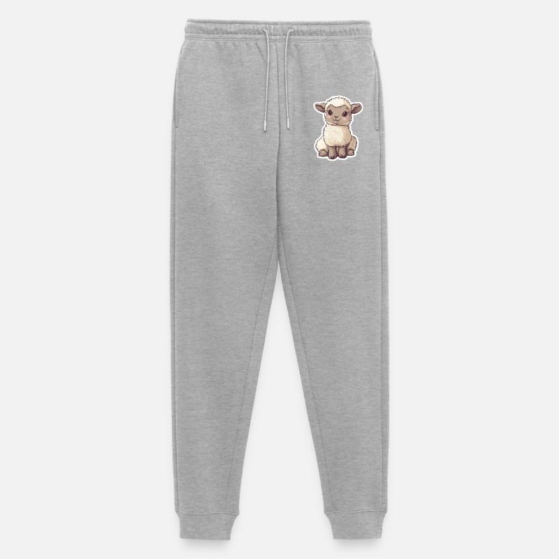 Schaf - Männer Premium Bio Jogginghose - Grau meliert