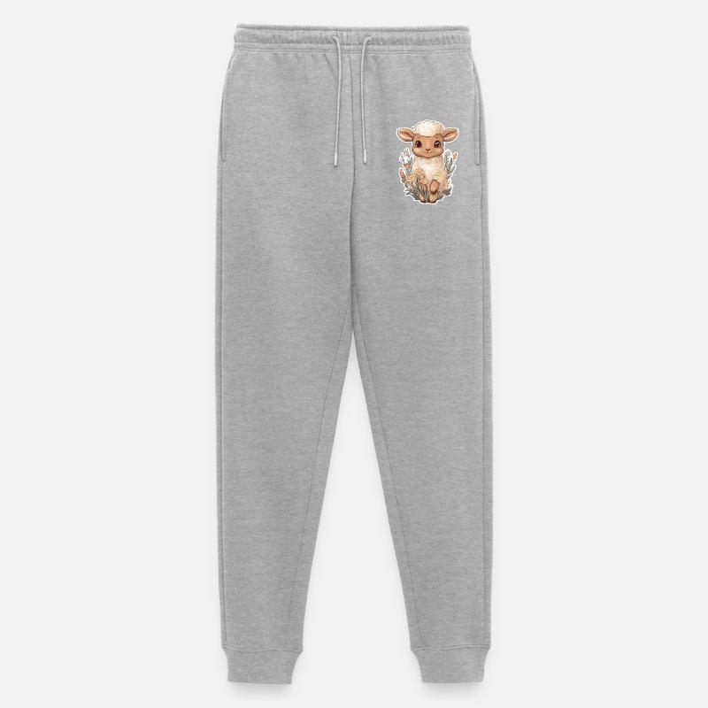 Schaf - Männer Premium Bio Jogginghose - Grau meliert