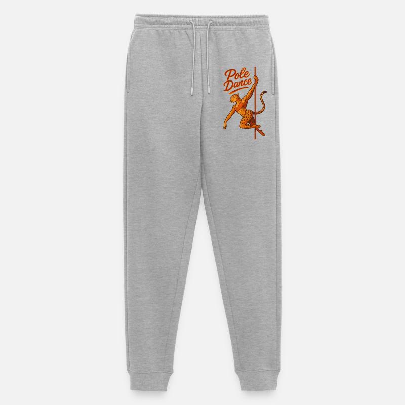 Pole Dance Leopardin Poledancerin Geschenk - Männer Premium Bio Jogginghose - Grau meliert