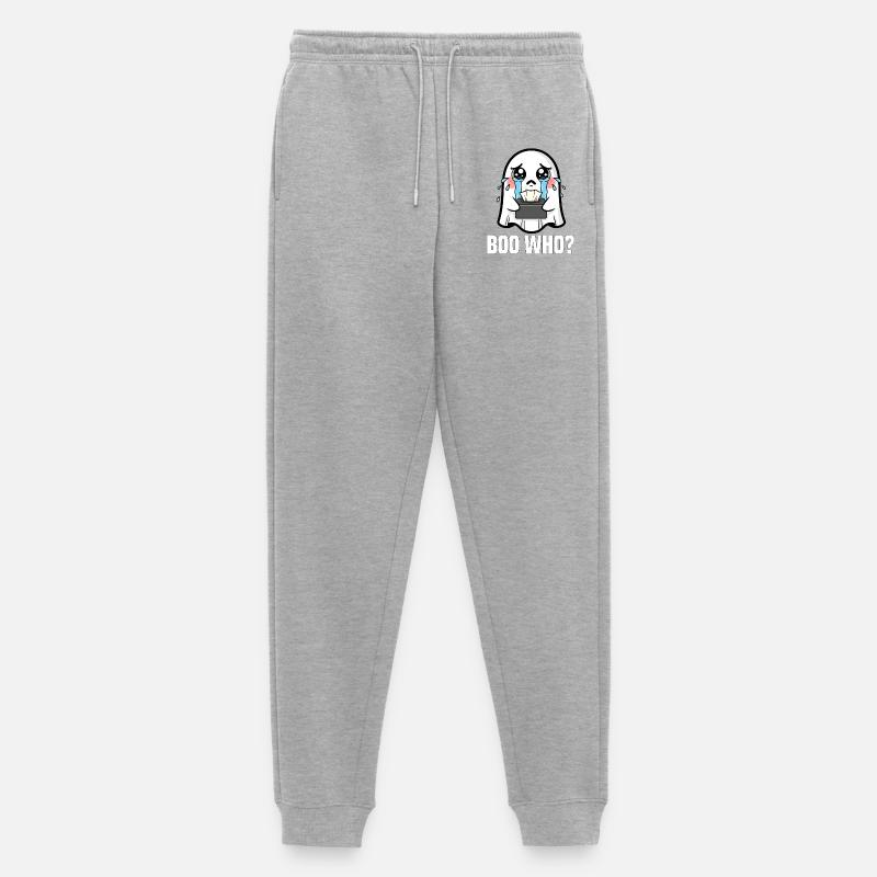 WER WIRD AUSGEBUHT? - GHOST HALLOWEEN - Männer Premium Bio Jogginghose - Grau meliert