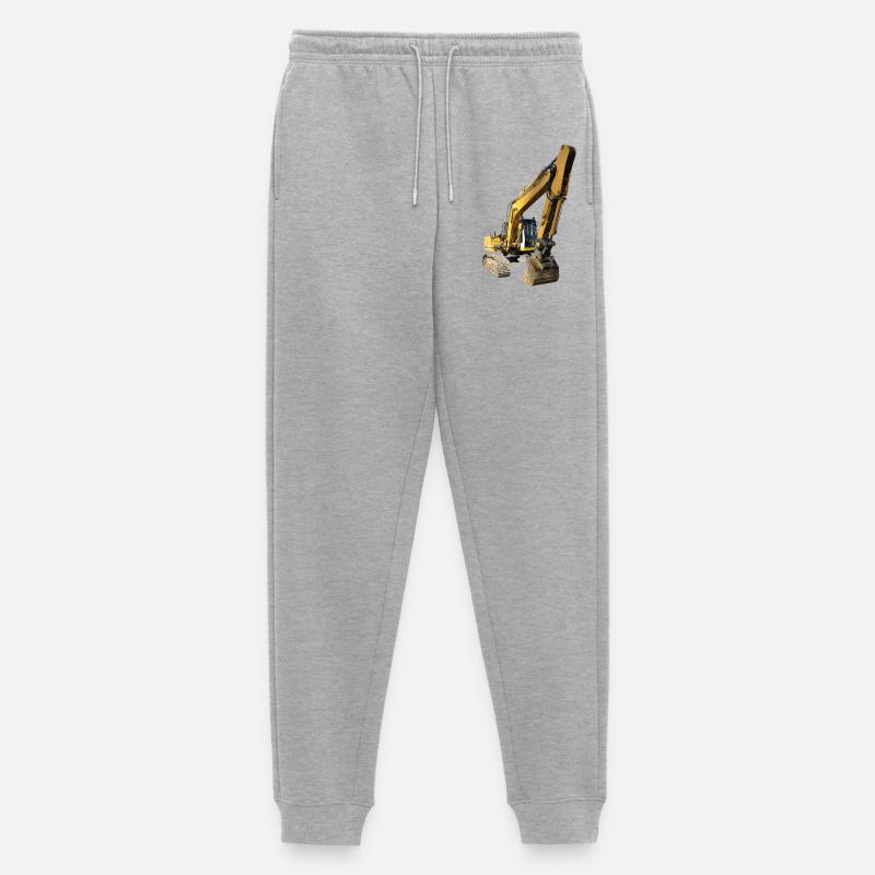 Kettenbagger - Männer Premium Bio Jogginghose - Grau meliert