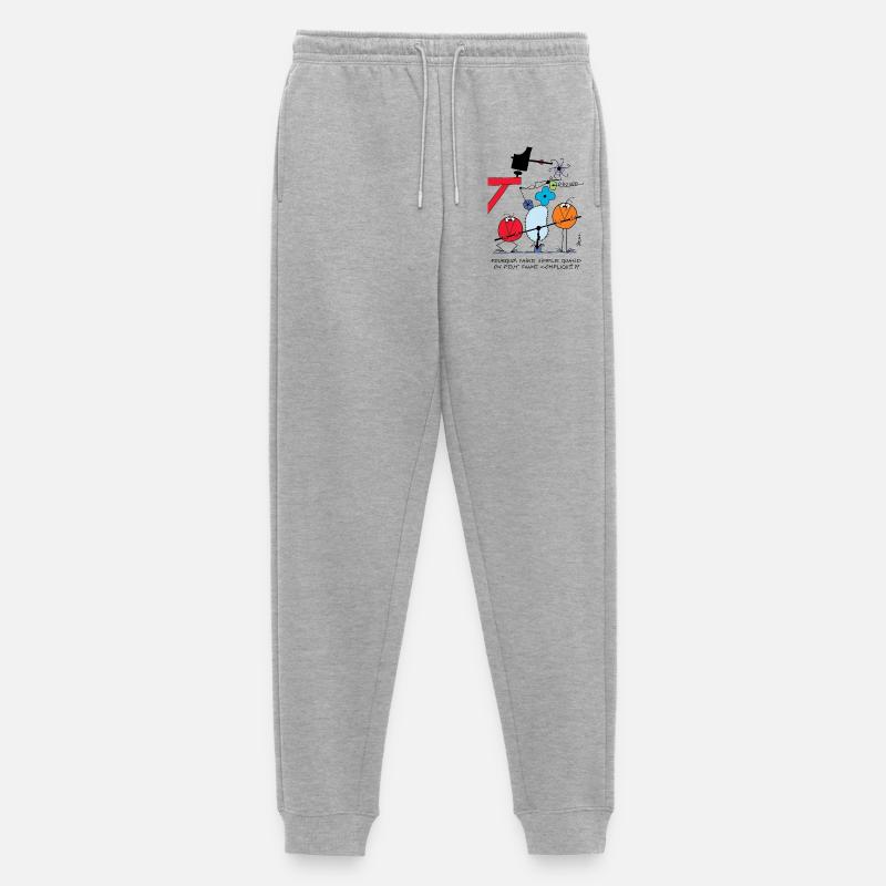 Warum es mit Shadoks einfach machen! - Männer Premium Bio Jogginghose - Grau meliert