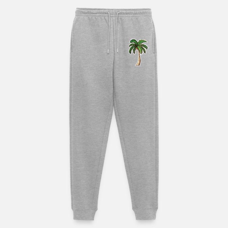 Palme - Männer Premium Bio Jogginghose - Grau meliert