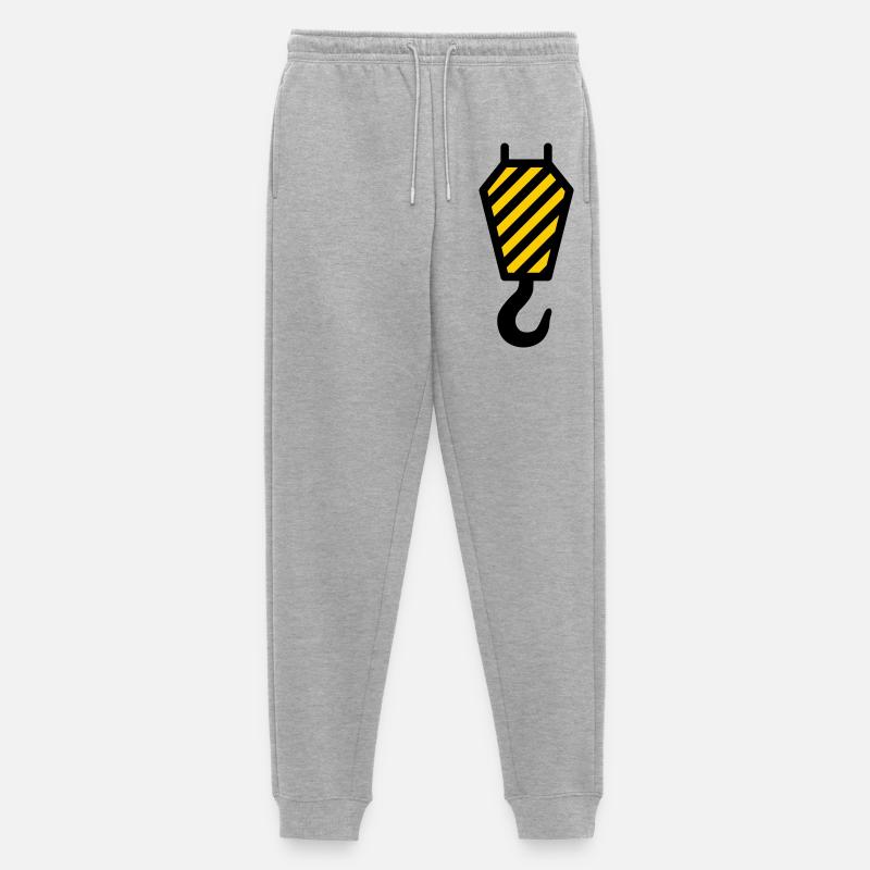 Kranhaken - Männer Premium Bio Jogginghose - Grau meliert