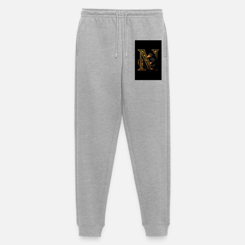 N – Magic ornament with mole - Men's Premium Organic Joggers - heather grey