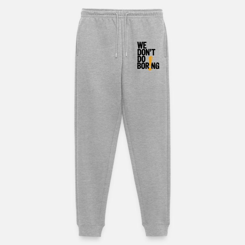 Wir langweilen nicht mit Ausrufezeichen - Männer Premium Bio Jogginghose - Grau meliert