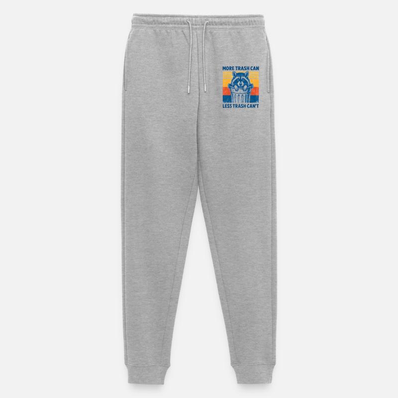 Waschbär Spruch Müll Humor Lustig Geschenkidee - Männer Premium Bio Jogginghose - Grau meliert