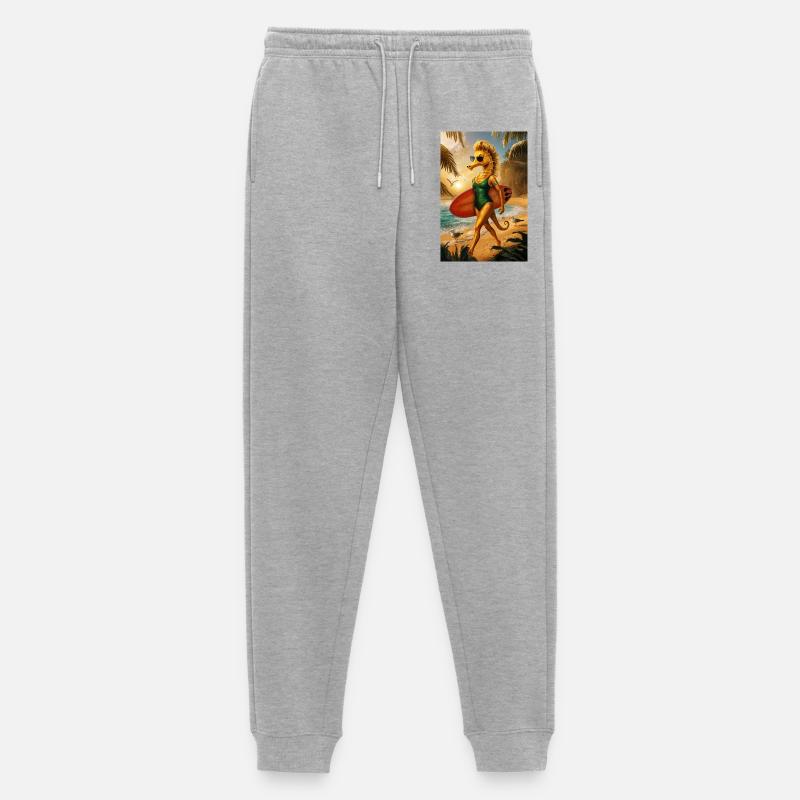 Surfer Humanoides Seepferdchen - Männer Premium Bio Jogginghose - Grau meliert
