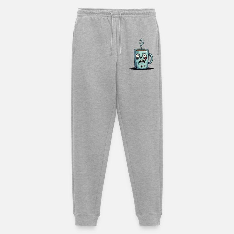 Zombie-Kaffeetasse - Männer Premium Bio Jogginghose - Grau meliert
