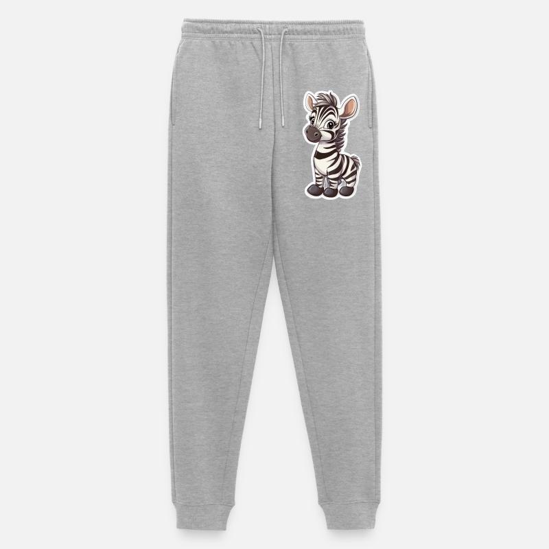 Zebra - Männer Premium Bio Jogginghose - Grau meliert