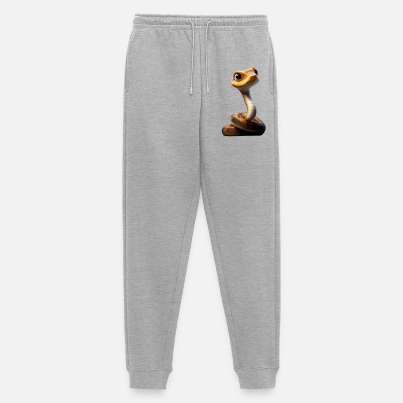 Schlange Python Kobra Klapperschlange Schlangen - Männer Premium Bio Jogginghose - Grau meliert