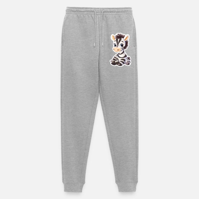 Zebra - Männer Premium Bio Jogginghose - Grau meliert