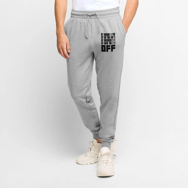 Binary Code F**k OFF – Nerd Humor & Geek Code Men's Premium Organic Joggers