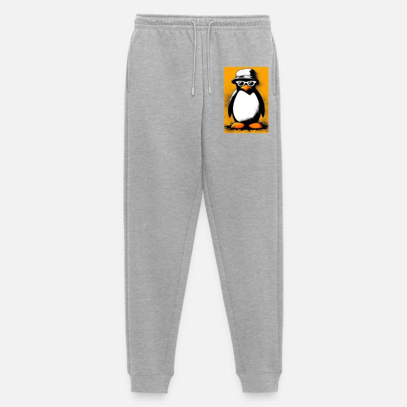Pinguin - Männer Premium Bio Jogginghose - Grau meliert
