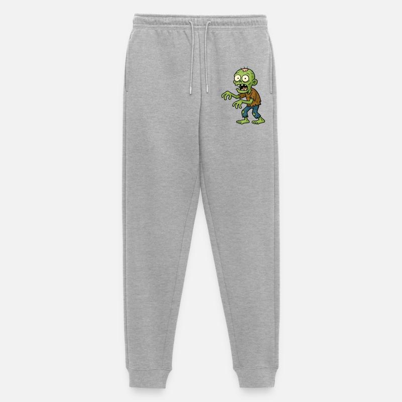 Gruseliger Comic Zombie - Männer Premium Bio Jogginghose - Grau meliert