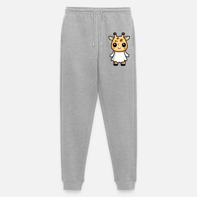 Giraffe Halloween Geist - Männer Premium Bio Jogginghose - Grau meliert