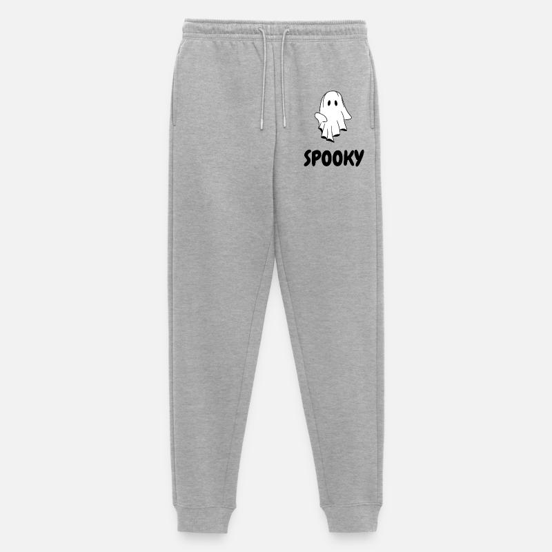 SPOOKY  |  Halloween T-Shirt mit Geist - Männer Premium Bio Jogginghose - Grau meliert