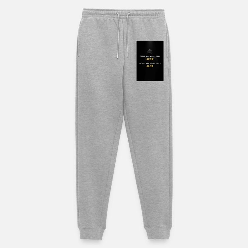 GlowGrind - Männer Premium Bio Jogginghose - Grau meliert