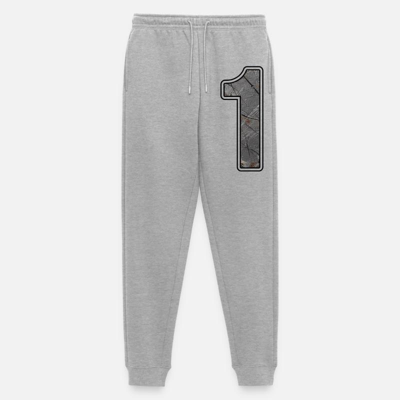 Une conception de texture de béton - Pantalon de jogging Premium bio Homme - gris chiné
