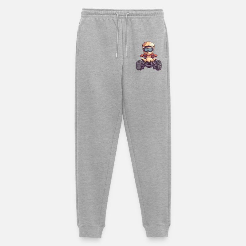 Quad Abenteuer Kind Helmdesign - Männer Premium Bio Jogginghose - Grau meliert