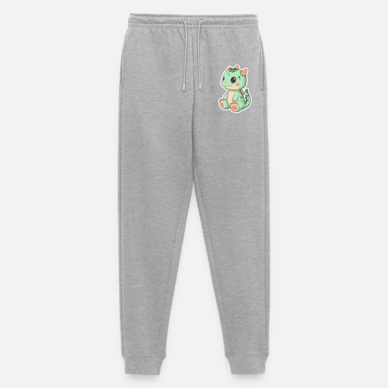 Dinosaurier - Männer Premium Bio Jogginghose - Grau meliert