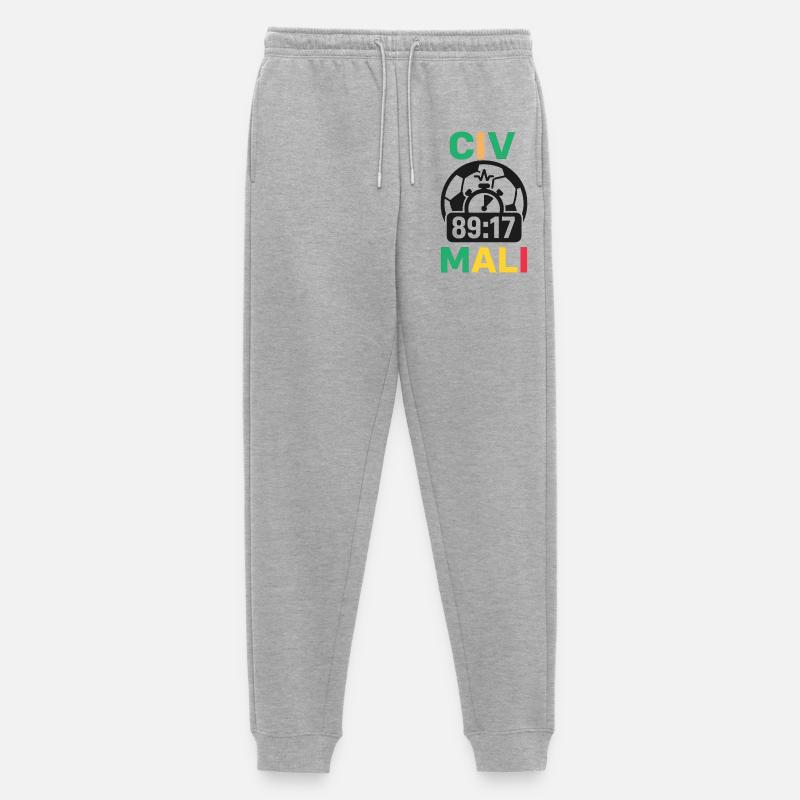 CIV vs Mali – 89:17 zu spät - Männer Premium Bio Jogginghose - Grau meliert