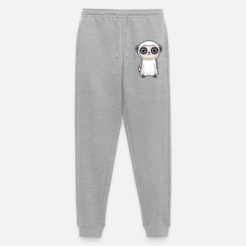 Erdmännchen Halloween Geist - Männer Premium Bio Jogginghose - Grau meliert