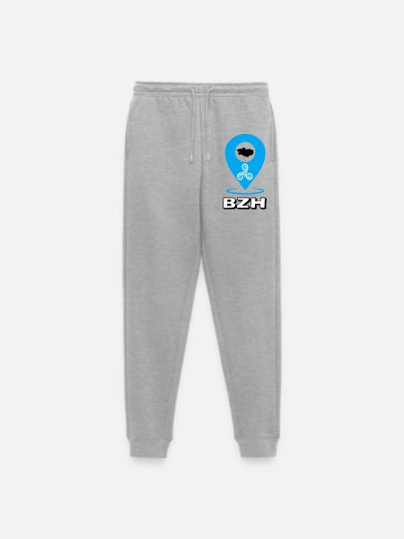 Triskel Breizh Blue - Men's Premium Organic Joggers - heather grey