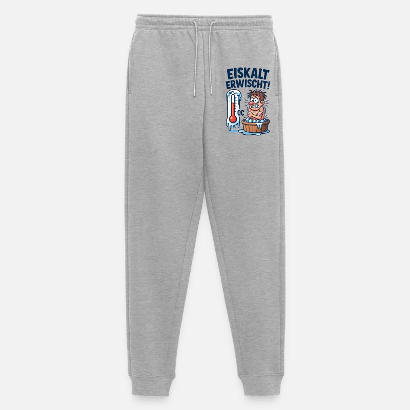 Eiskalt Erwischt Eisbaden  - Männer Premium Bio Jogginghose - Grau meliert