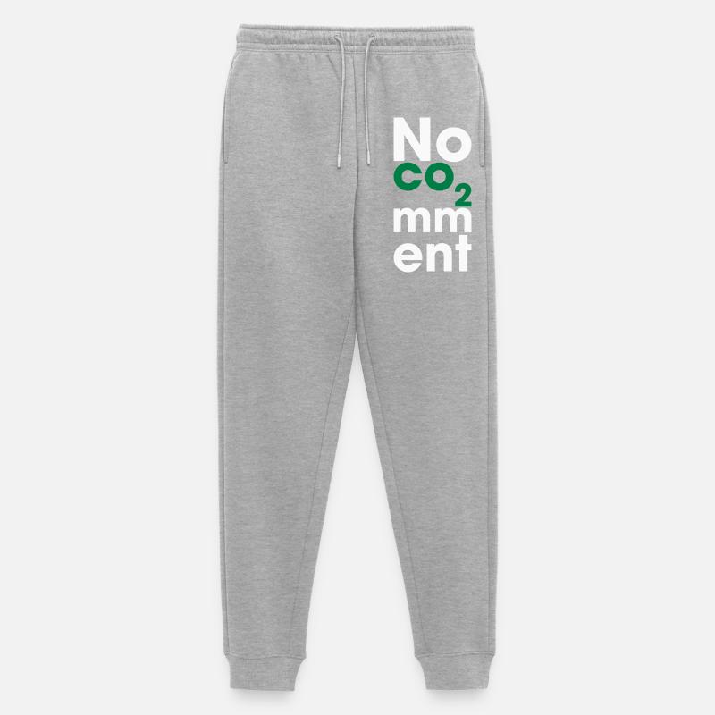 No CO2 Comment – Saubere Energie Statement - Männer Premium Bio Jogginghose - Grau meliert