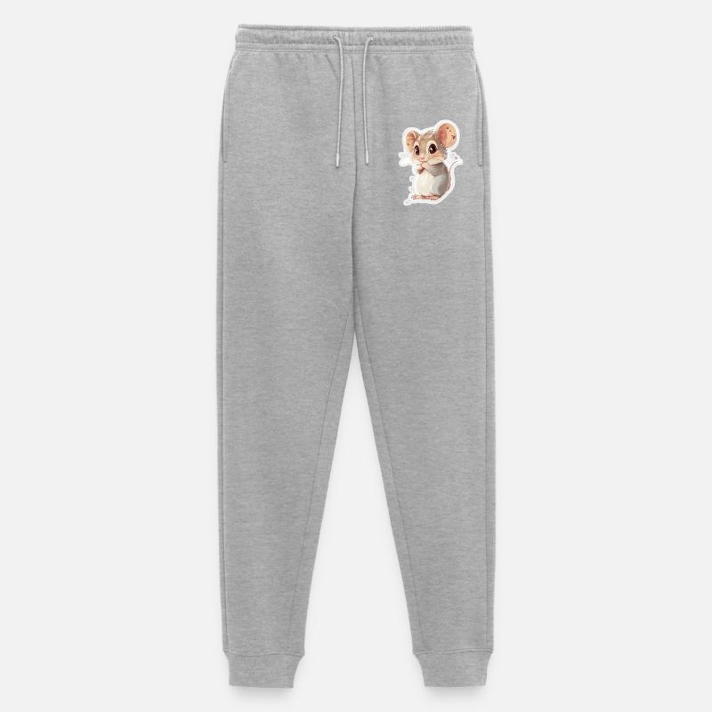 Maus - Männer Premium Bio Jogginghose - Grau meliert