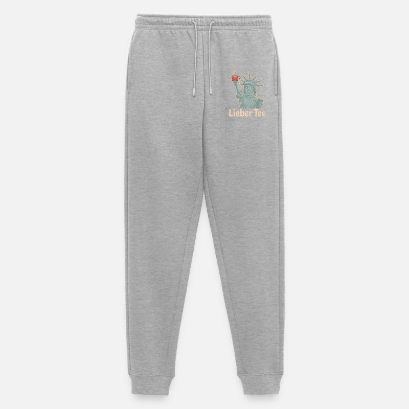 Lieber Tee Liberty Design - Männer Premium Bio Jogginghose - Grau meliert