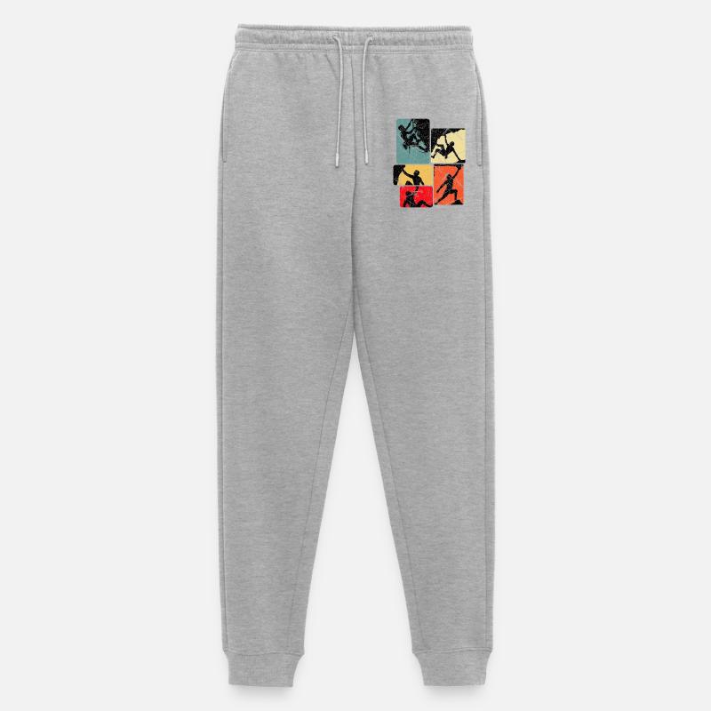 Klettern Bouldern Bergsteiger Kletterer Boulder - Männer Premium Bio Jogginghose - Grau meliert