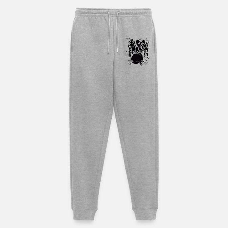 Bobfahrer Bobschlitten Viererbob - Männer Premium Bio Jogginghose - Grau meliert