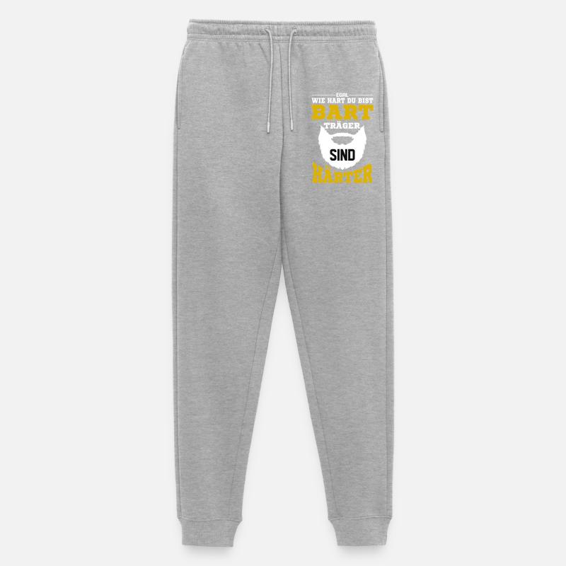 Bartträger sind härter / Bart, Bartträger Spruch - Männer Premium Bio Jogginghose - Grau meliert