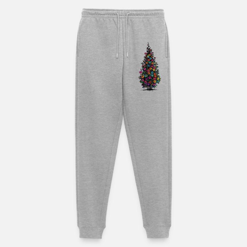 Blütenpyramide Regenbogenfarben - Männer Premium Bio Jogginghose - Grau meliert